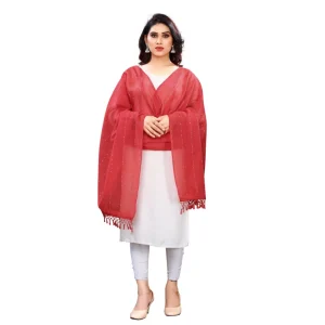 51956169039_2a2c53be26_o_d-1000x1000-1.webp Generic Women's Cotton Silk Strips Printed Dupatta (Maroon, Length:2-2.4 mtr)