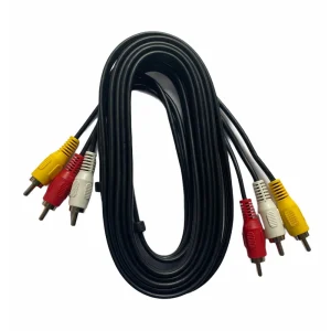 51959826731_fd7b383d66_o_d-1000x1000-1.webp Generic 3RCA Male to 3RCA Male Audio Video Cable 3 Yards Compatible for TV, LCD, LED, DTH, DVD, VCR (Black)