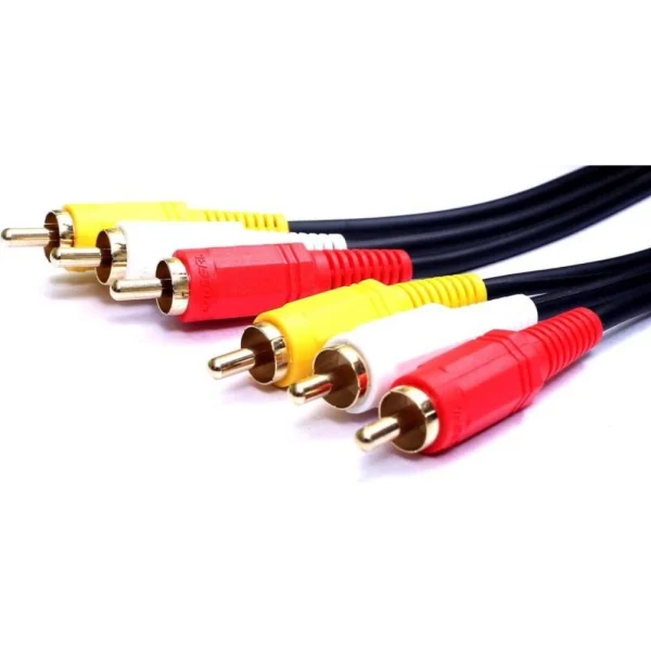 51959826736_e118409045_o_d-1000x1000-1.webp Generic 3RCA Male to 3RCA Male Audio Video Cable 1.5 Yards Compatible for TV, LCD, LED, DTH, DVD, VCR (Black)