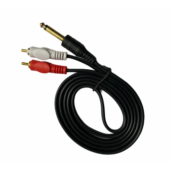 51959899983_12c8a8ea53_o_d-1000x1000-1.webp Generic 6.35mm Jack to 2RCA Audio Cable Male to Male 1.5 Yards Connects Home Theatre, DVD, Speaker, Headphone, Mixer, Amplifier, Guitar, Karaoke System (Black)