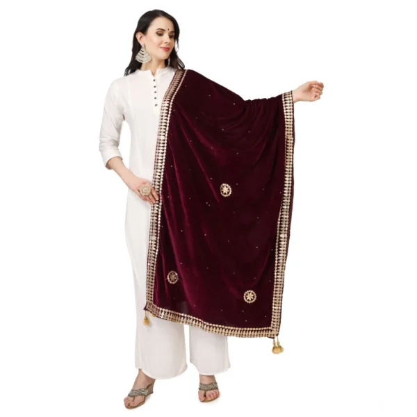 53509241587_b23a620c3b_o_d-1000x1000-1.webp Generic Women's Velvet Gotta Patti Dupatta (Purple, Length: 2.25 to 2.50 Mtr)