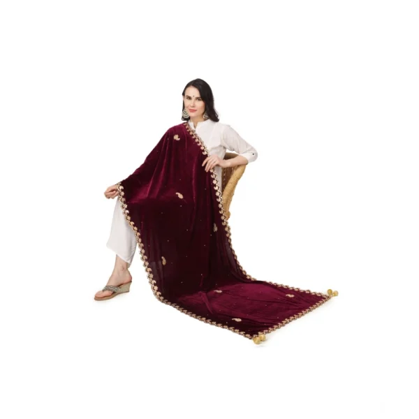 53510131046_35562c31cf_o_d-1000x1000-1.webp Generic Women's Velvet Gotta Patti Dupatta (Purple, Length: 2.25 to 2.50 Mtr)