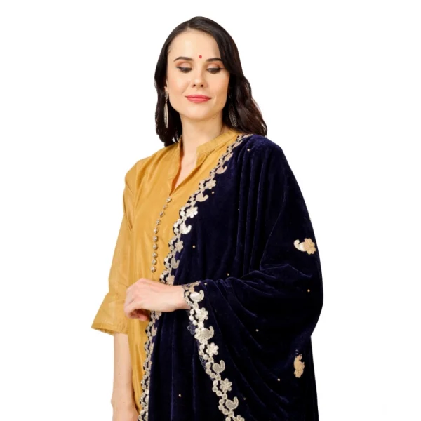 53510131081_7bc9279597_o_d-1000x1000-1.webp Generic Women's Velvet Gotta Patti Dupatta (Blue, Length: 2.25 to 2.50 Mtr)