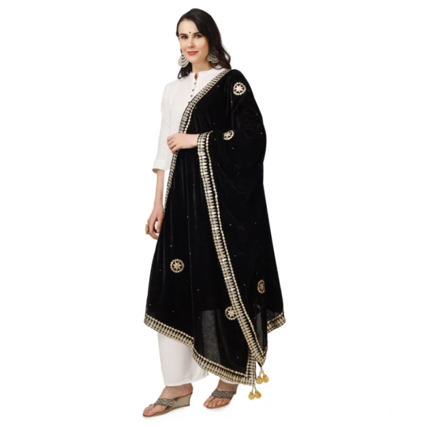 53510132311_520ae93519_o_d-1000x1000-1.webp Generic Women's Velvet Gotta Patti Dupatta (Black, Length: 2.25 to 2.50 Mtr)