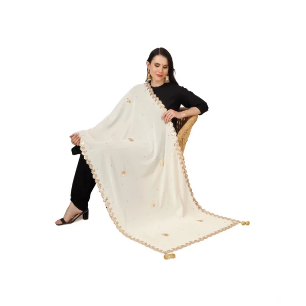 53510296983_2d2c8b4cb8_o_d-1000x1000-1.webp Generic Women's Velvet Gotta Patti Dupatta (Off White, Length: 2.25 to 2.50 Mtr)
