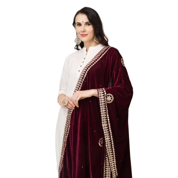 53510300393_835bd2b1eb_o_d-1000x1000-1.webp Generic Women's Velvet Gotta Patti Dupatta (Purple, Length: 2.25 to 2.50 Mtr)