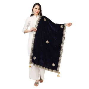 53510300423_50eb270f80_o_d-1000x1000-1.webp Generic Women's Velvet Gotta Patti Dupatta (Blue, Length: 2.25 to 2.50 Mtr)
