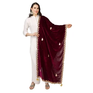 53510450814_c07633b5fb_o_d-1000x1000-1.webp Generic Women's Velvet Gotta Patti Dupatta (Purple, Length: 2.25 to 2.50 Mtr)