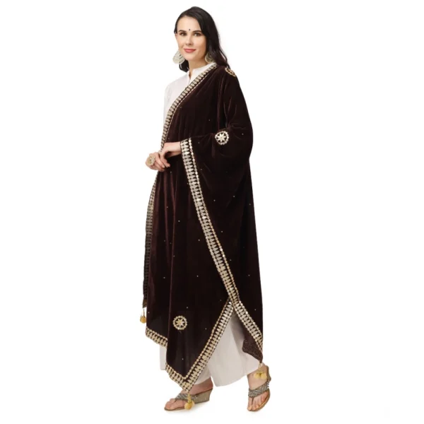 53510451969_857797cee4_o_d-1000x1000-1.webp Generic Women's Velvet Gotta Patti Dupatta (Brown, Length: 2.25 to 2.50 Mtr)