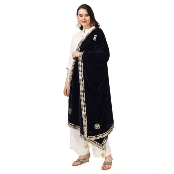 53510452039_b8723b0ce4_o_d-1000x1000-1.webp Generic Women's Velvet Gotta Patti Dupatta (Blue, Length: 2.25 to 2.50 Mtr)