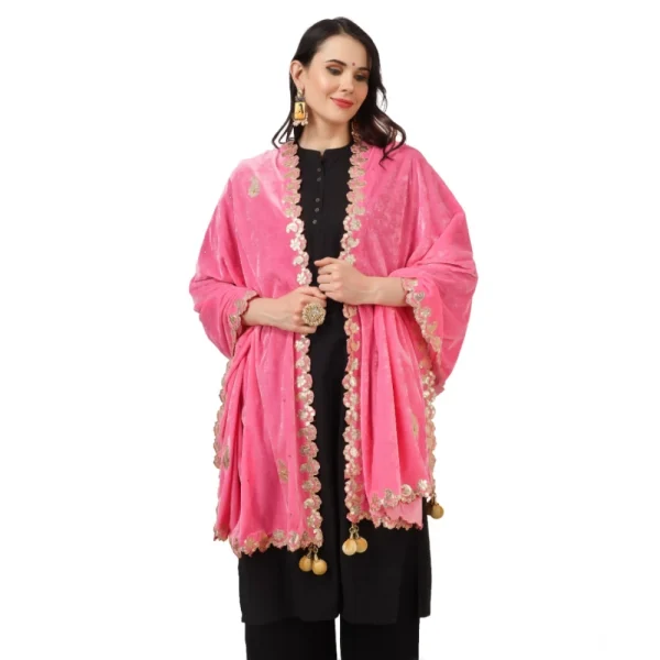 53510559985_be327062eb_o_d-1000x1000-1.webp Generic Women's Velvet Gotta Patti Dupatta (Pink, Length: 2.25 to 2.50 Mtr)