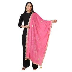 53510560000_5dbab135a1_o_d-1000x1000-1.webp Generic Women's Velvet Gotta Patti Dupatta (Pink, Length: 2.25 to 2.50 Mtr)