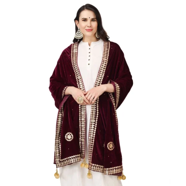 53510563685_571c2f1ebf_o_d-1000x1000-1.webp Generic Women's Velvet Gotta Patti Dupatta (Purple, Length: 2.25 to 2.50 Mtr)