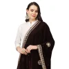 53510563750_07c7bc7477_o_d-1000x1000-1.webp Generic Women's Velvet Gotta Patti Dupatta (Brown, Length: 2.25 to 2.50 Mtr)