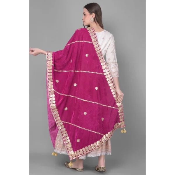 53510568380_a45d20427e_o_d-1000x1000-1.webp Generic Women's Velvet Gotta Patti Dupatta (Purple, Length: 2.25 to 2.50 Mtr)