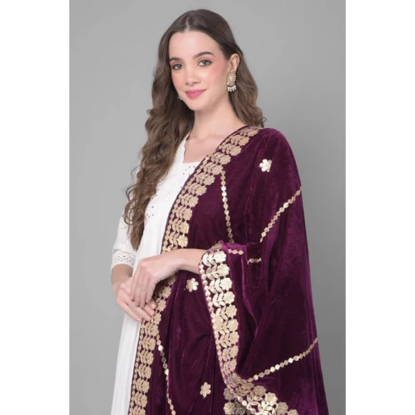 53510568555_dea3d60359_o_d-1000x1000-1.webp Generic Women's Velvet Gotta Patti Dupatta (Wine, Length: 2.25 to 2.50 Mtr)