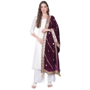 53512191313_9aef2dfd41_o_d-1000x1000-1.webp Generic Women's Velvet Gotta Patti Dupatta (Wine, Length: 2.25 to 2.50 Mtr)