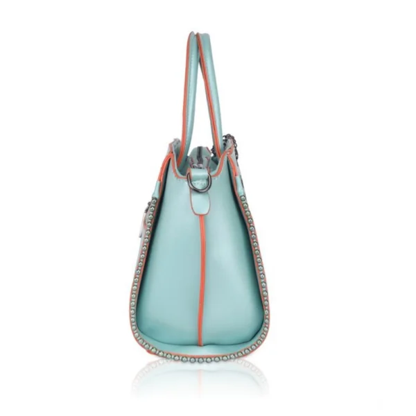 53743907252_7ca2589784_o_d-1000x1000-1.webp Women's Faux Leather Metal Beads Handbag (Green)