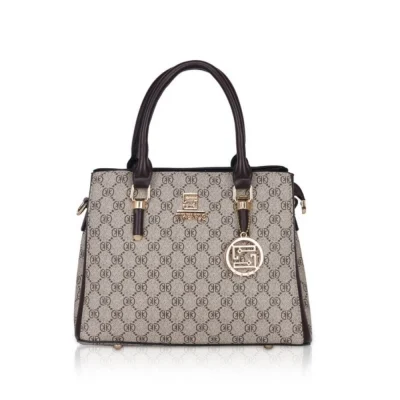 Women’s Faux Leather Printed Handbag (Coffee)