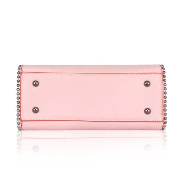 53745020748_69c85e834d_o_d-1000x1000-1.webp Women's Faux Leather Metal Beads Handbag (Pink)