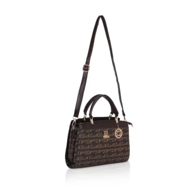 Women’s Faux Leather Printed Handbag (Coffee)