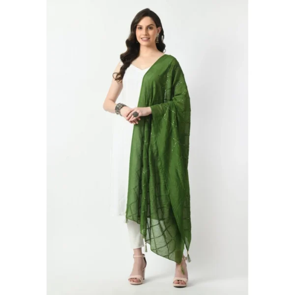 53767414607_9af73886c1_o_d-1000x1000-1.webp Generic Women's Chanderi Self Design Dupatta (Mehandi, Length: Free Size)