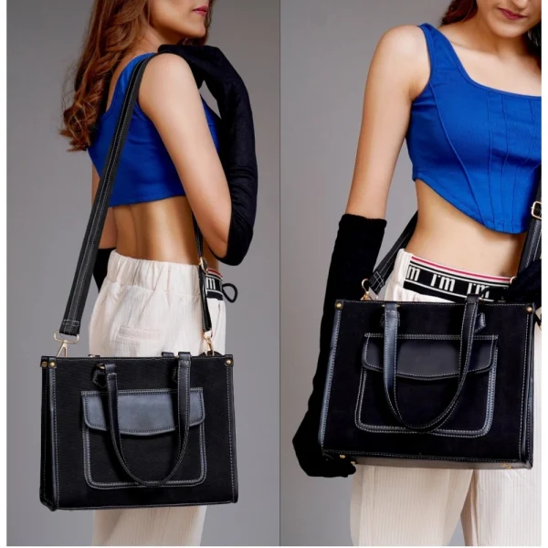 54249594616_46e6bf5486_o_d-1000x1000-1.webp Women's Canvas Medium Top handle Satchel Zipper Handbag (Black)