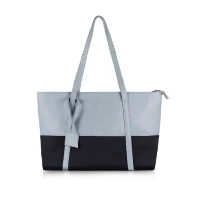 Women’s Faux Leather Large Shoulder Zipper Handbag (Light Blue)