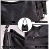 Women's PU Leather Medium Shoulder Zipper Handbag (Black)