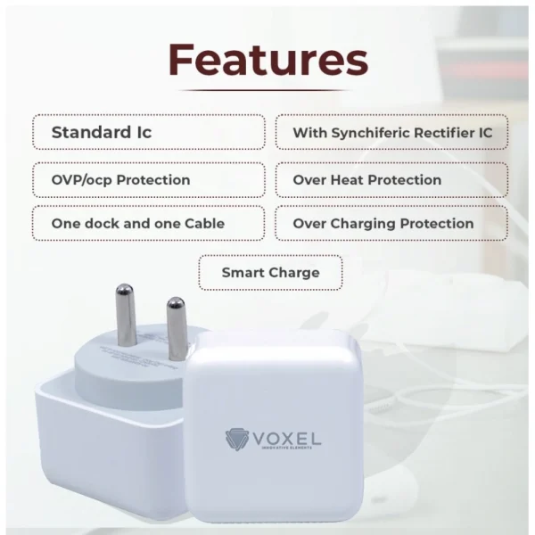 Generic VOXEL 25 Watt ' C ' Port PD Charger AB Plastic (White)