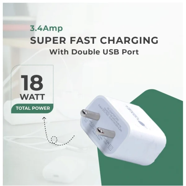 54342829296_15152cd784_o_d-1000x1000-1.webp Generic VOXEL 18 Watt Double Usb Port Charger AB Plastic (White)