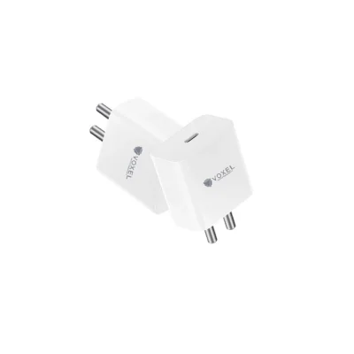 Generic VOXEL 100 Watt ‘ C ‘ Port PD Fast Charger AB Plastic (White)