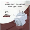 Generic VOXEL 25 Watt ' C ' Port PD Charger AB Plastic (White)