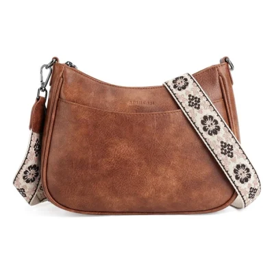 Women’s PU Leather Zipper Sling Bag
