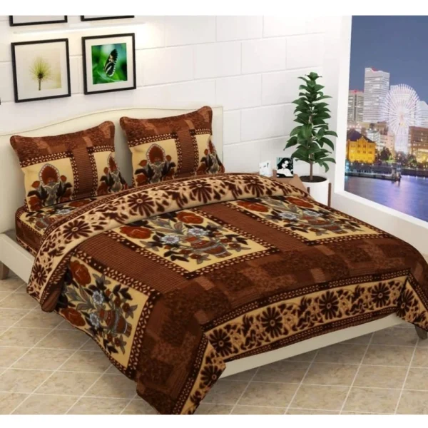 PID-64614-Fleece-Floral-Printed-Double-Polar-Warm-Bedsheet-with-2-Pillow-Cover-Brown-1-1000x1000-1.webp Generic Fleece Floral Printed Double Polar Warm Bedsheet with 2 Pillow Cover (Brown)